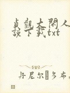 贞观大闲人 小说下载txt