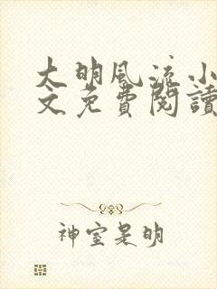 大明风流小说全文免费阅读txt完结版