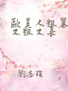 欧美人粗暴黑人又粗又长