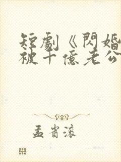 短剧《闪婚后,被千亿老公宠上天》