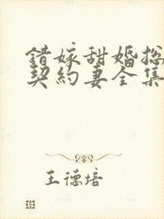 错嫁甜婚总裁的契约妻全集