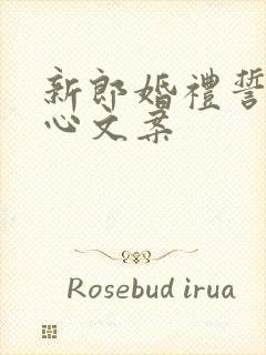 新郎婚礼誓词走心文案