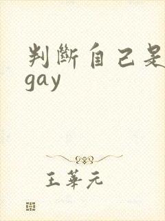 判断自己是不是gay