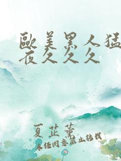 欧美黑人猛交午夜久久久