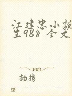 江建忠小说《重生98》全文阅读