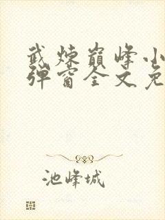 武炼巅峰小说无弹窗全文免费阅读