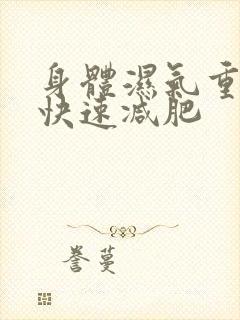 身体湿气重怎么快速减肥