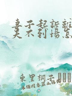 妻子起诉离婚丈夫不到场怎么办