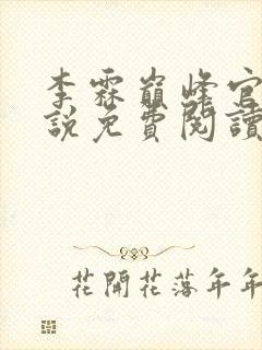 李霖巅峰官场小说免费阅读无弹窗