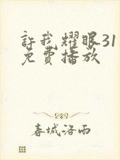 许我耀眼31集免费播放