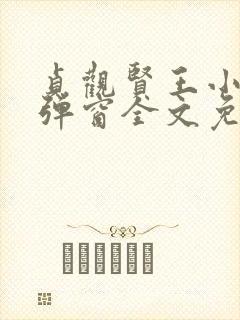 贞观贤王小说无弹窗全文免费阅读