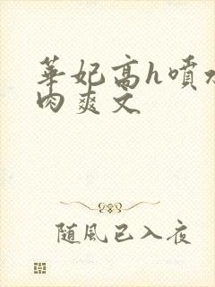 华妃高h喷水荡肉爽文