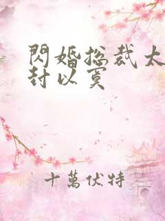 闪婚总裁太霸道封以寞