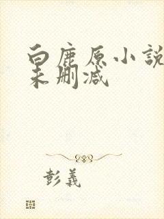 白鹿原小说原著未删减