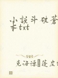 小说斗破苍穹完本txt