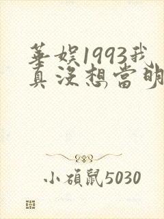 华娱1993我真没想当明星免费阅读