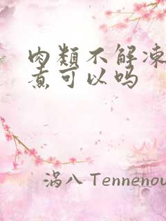 肉类不解冻直接煮可以吗