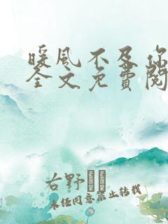 暖风不及你情深全文免费阅读小说