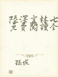 陆泽言林七小说免费阅读全文无弹窗