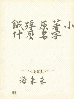 饿殍原著小说叫什么名字