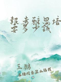 报考雅思培训班要多少钱