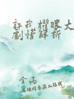 许我耀眼大结局剧情解析