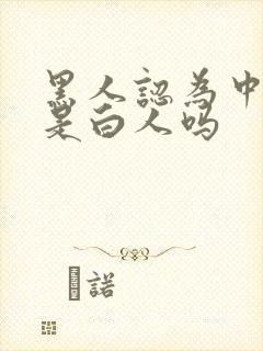 黑人认为中国人是白人吗