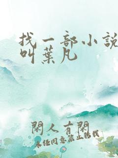 找一部小说主角叫叶凡