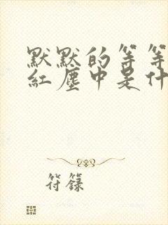 默默的等等你在红尘中是什么歌名