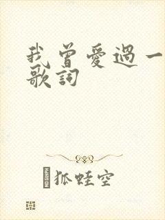 我曾爱过一个人歌词
