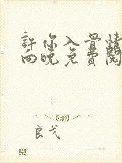 许你入骨情深沈向晚免费阅读