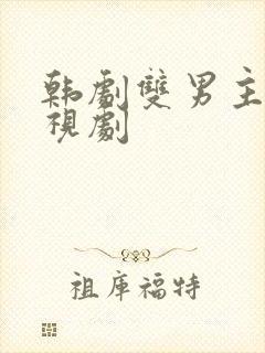 韩剧双男主的电视剧