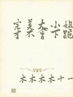 完美大小姐的我才不会下跪堕落动漫