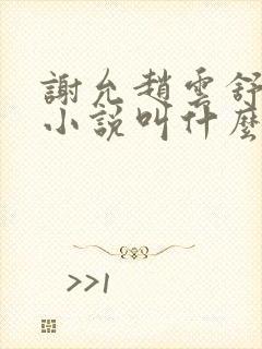 谢允赵云舒原著小说叫什么名字