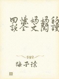回忆妈妈的事小说全文阅读