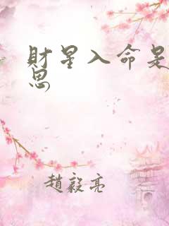 财星入命是啥意思