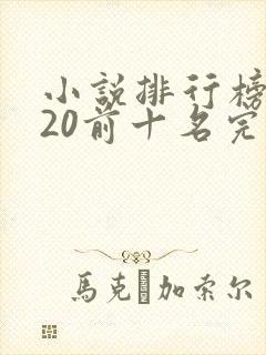 小说排行榜2020前十名完结