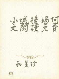 小城后妈何姨全文阅读免费阅读