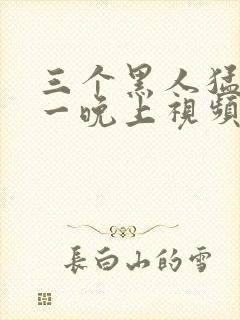 三个黑人猛躁我一晚上视频