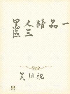 黑人精品一区二区三