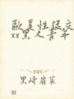 欧美性猛交xxxx黑人青年