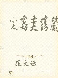 小雪要撑破了黑人好大的剧情简介