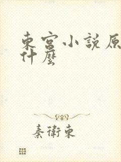 东宫小说原著叫什么