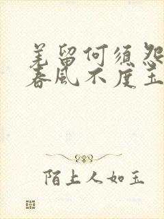 羌留何须怨杨柳春风不度玉门关意思