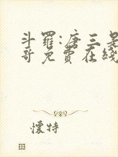 斗罗:唐三是我哥免费在线阅读