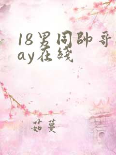 18男同帅哥gay在线