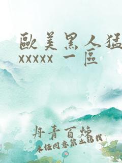 欧美黑人猛交 xxxxx 一区