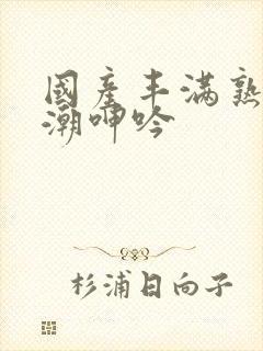 国产丰满熟女高潮呻吟