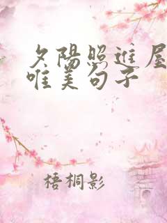 夕阳照进屋内的唯美句子