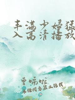 丰满少妇猛烈进入高清播放